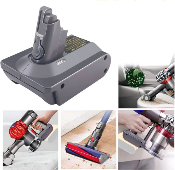 Hygieia Battery Converter - DeWALT To Fit Dyson V6 V7 V8 & DC58 DC59 Models - Image 4