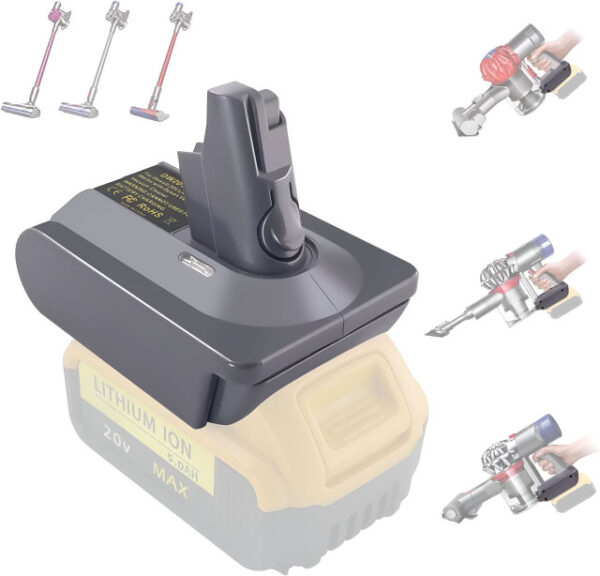 Hygieia Battery Converter - DeWALT To Fit Dyson V6 V7 V8 & DC58 DC59 Models - Image 3
