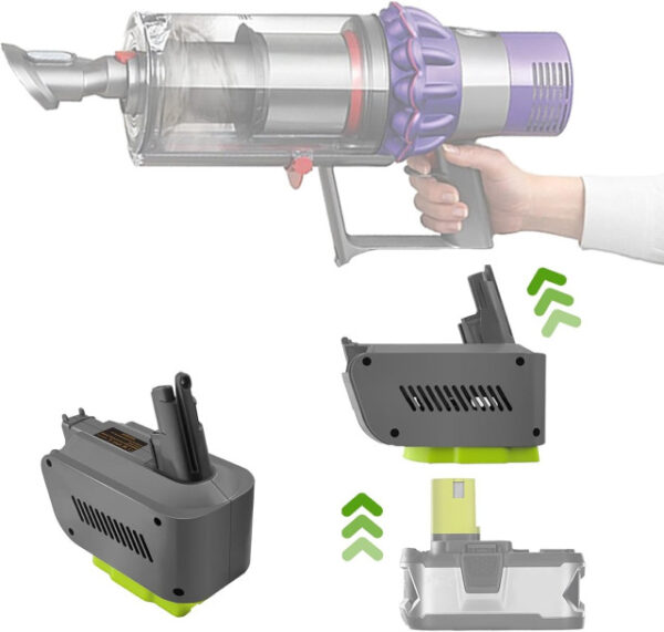 Hygieia Battery Converter - For Ryobi ONE+ 18V To Dyson V10 Models - Image 3