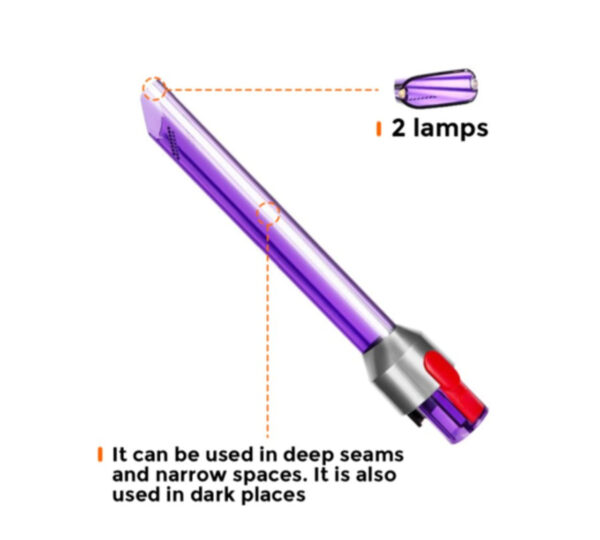 Hygieia LED Light Pipe - Crevice Tool - For Dyson V15 Detect SV22 Models - Image 5