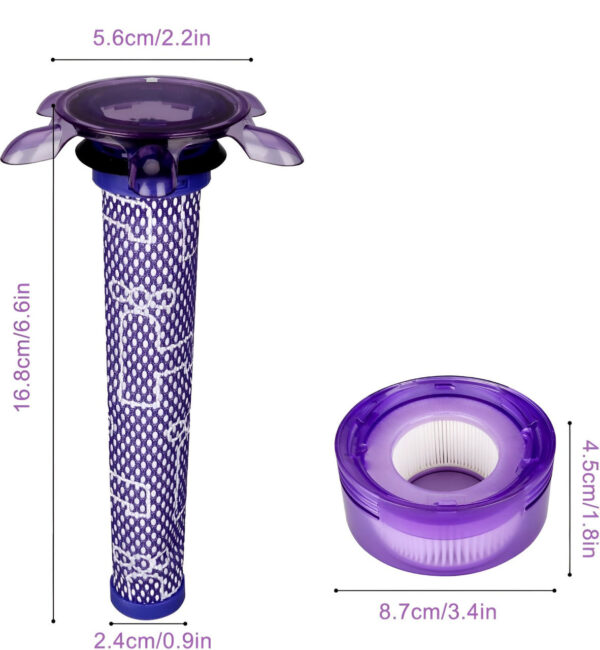 Hygieia Filter Kit - for Dyson V7 Advanced Models (SV37 & V8 With Star Pre-Filter SV25) - Image 6