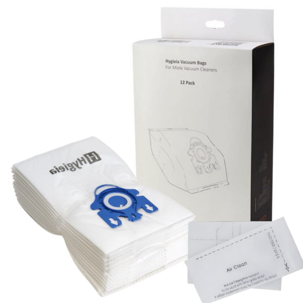 Hygieia Vacuum Bags (12 Pack) + Filters - For Miele Vacuums, GN Type