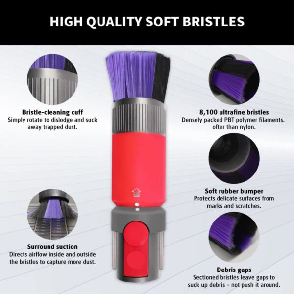 Hygieia Self cleaning Dusting Brush - For Dyson V7, V8, V10, V11, V12 & V15 - Image 4