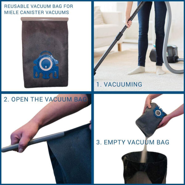 Hygieia Reusable Vacuum Cloth Bag - For Miele Models that take GN or FJM Bags - Image 2