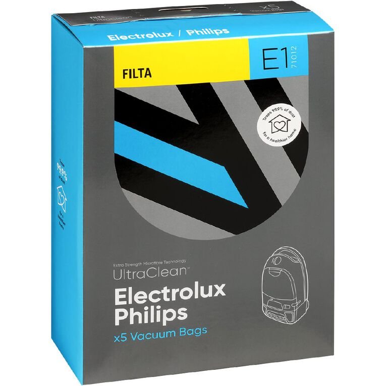 Ultra Clean Vacuum Bags for Electrolux/Philips 5 Pack