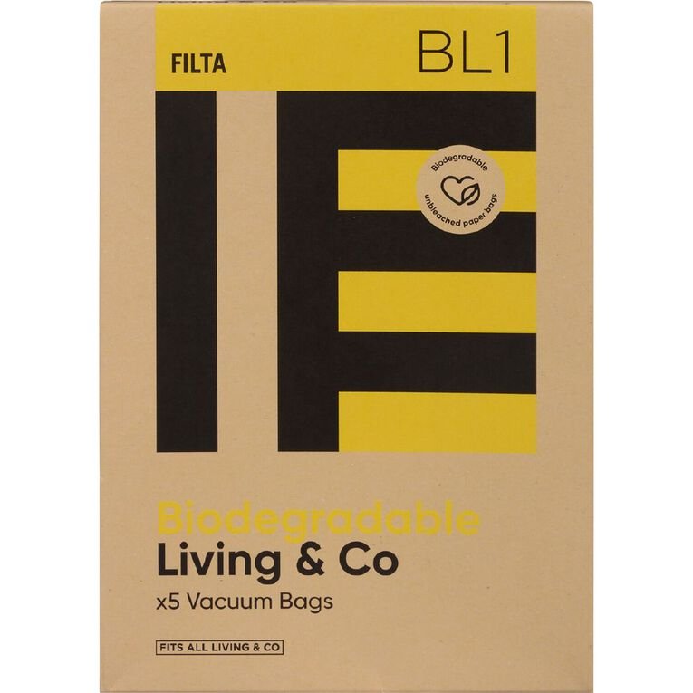 Ultra Clean BL1 Vacuum Paper Bags for Living & Co 70072 5 Pack - Image 3