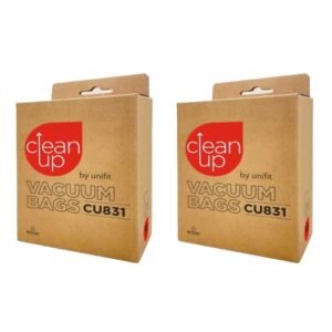 2x 10pc CleanUp CU65 Replacement Vacuum Bags Set Pro Series Cleaners White