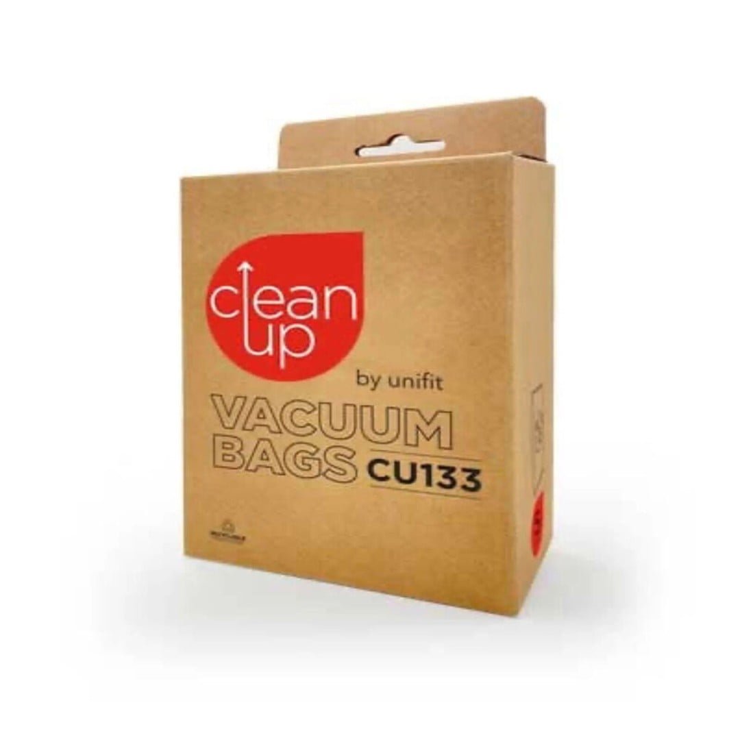 3x 5pc CleanUp CU133 Replacement Synthetic Vacuum Bag for Wertheim Models White - Image 2