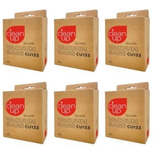 6x 5pc CleanUp CU133 Replacement Synthetic Vacuum Bag for Wertheim Models White