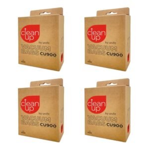 4x 10pc CleanUp CU900S Synthetic Vacuum Bags Set for Backpack Cleaners White