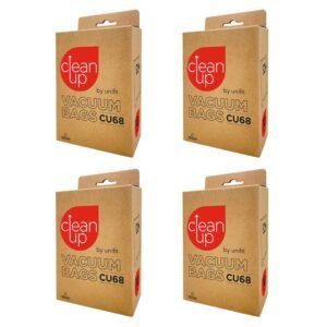 4x 10pc CleanUp CU68 Replacement Vacuum Cleaner Bags for Numatic Models White